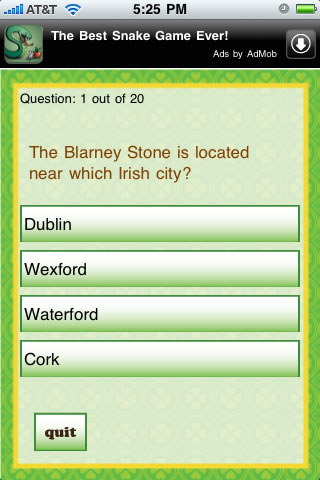 Screenshot A St. Patrick's Day Quizzle™ Screenshot A St. Patrick's Day Quizzle™